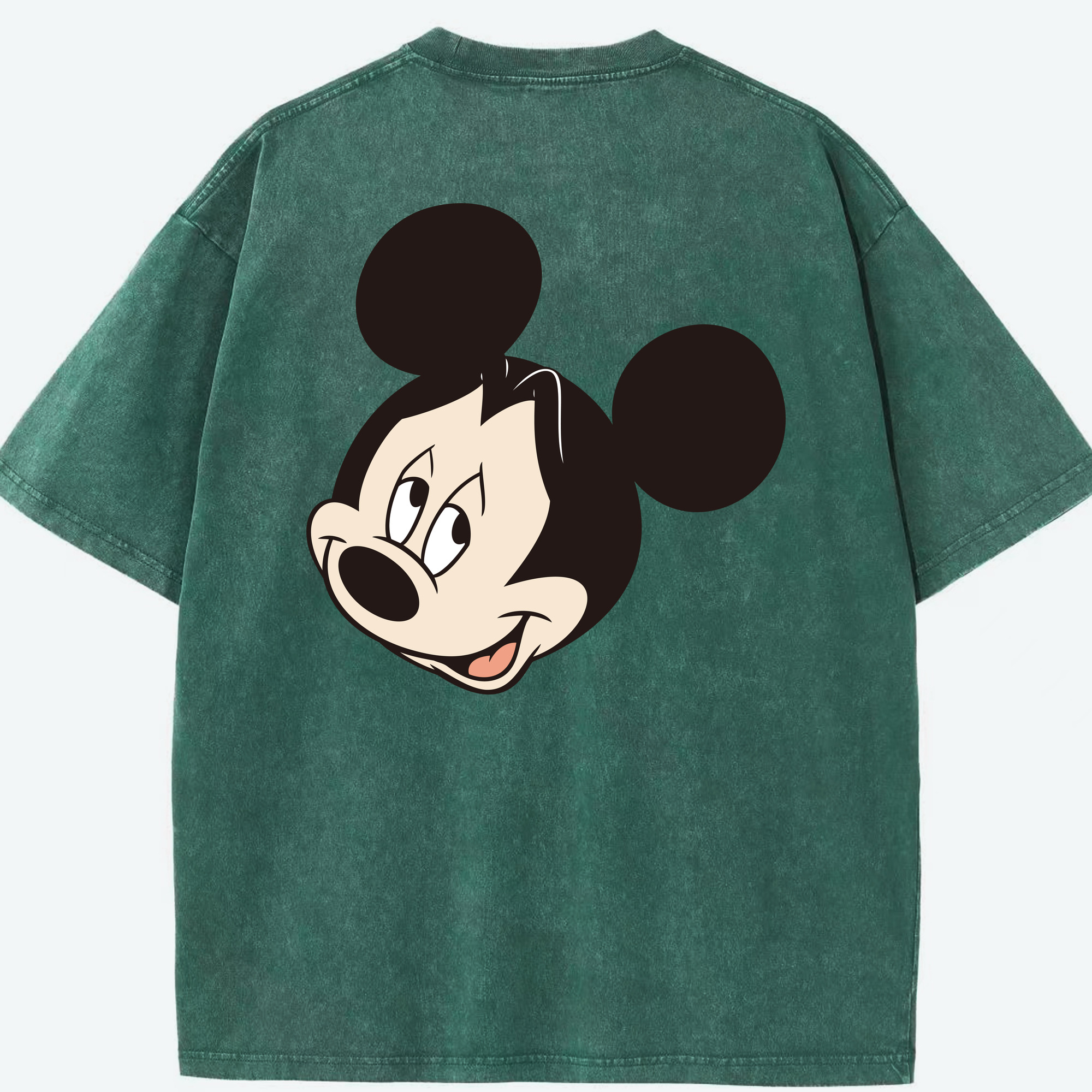 （画像用） ミッキーマウス Mickey Mouse 綿100% ヴィンテージ風 半袖Tシャツ（背面プリント）